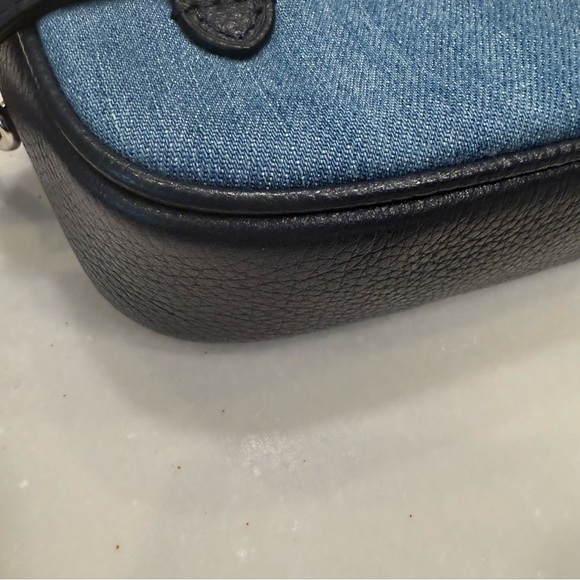 Coach Jes Denim & pebbled Leather Convertible Crossbody Belt Bag NWOT - Picture 15 of 15